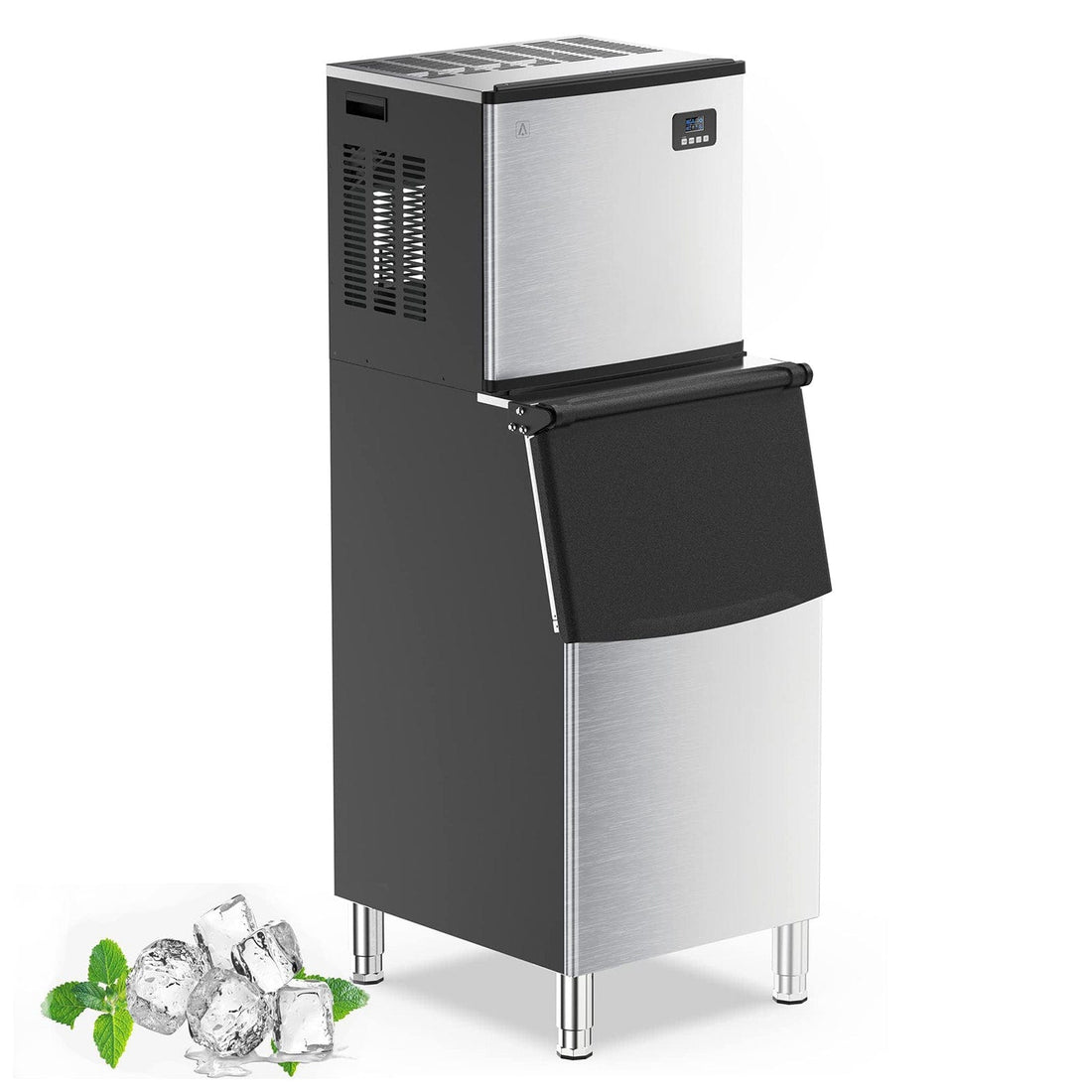 350Lbs Commercial Ice Machine, Air Cooled, 220Lbs Ice Bin