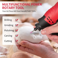 GARVEE 88pcs Rotary Tool Kit 1.5Amp Variable Speed with Flex Shaft DIY Projects